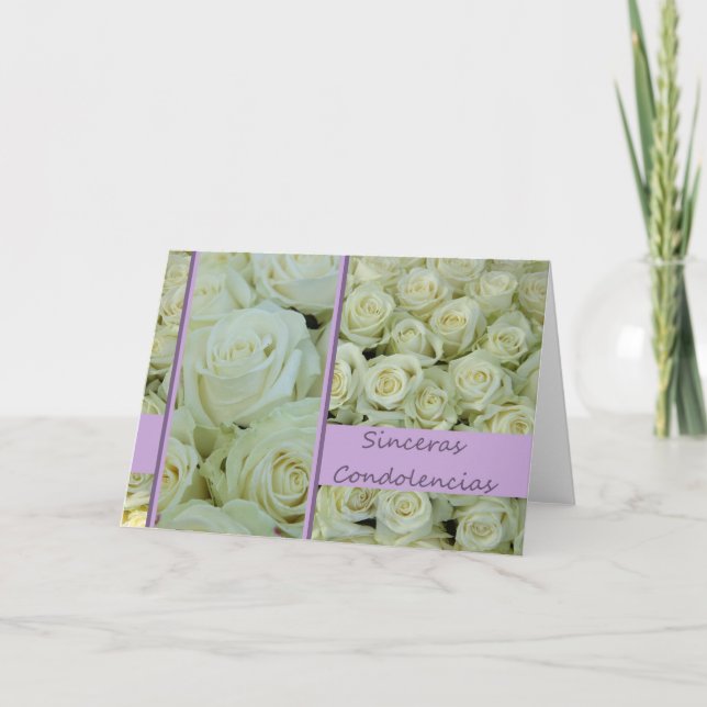 Sinceras Condolencias Cartão de solidariedade espa (Frente)