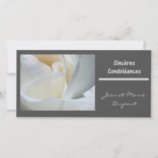 sinceres condoleances francais rosa preto branco