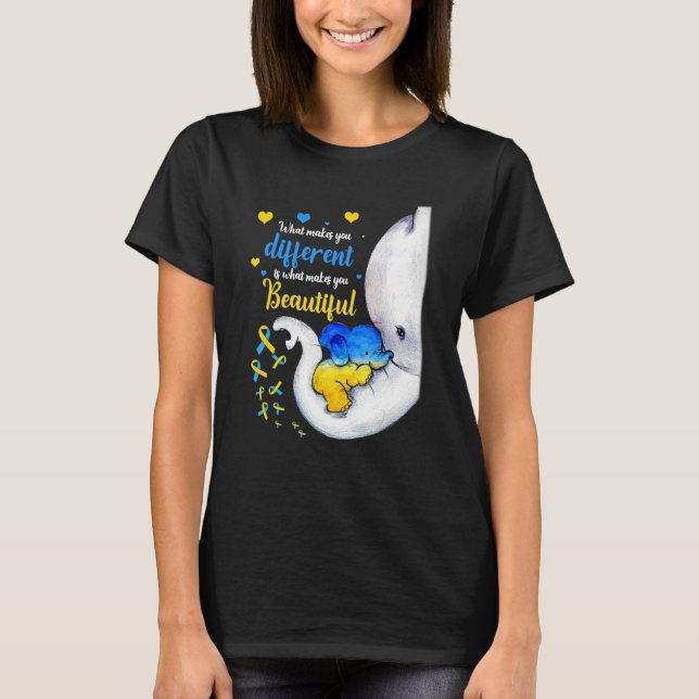 Sindroma Abaixo A Consciência Camisa Elefante Mamã (Frente)