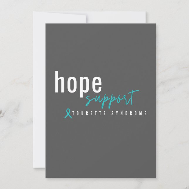 síndrome de Trette, apoio de esperança. Convites (Frente)