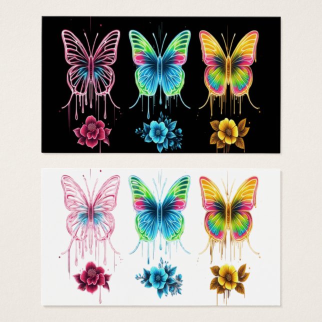 Sinfonia da borboleta branca: cores vibrantes (Frente & Verso)