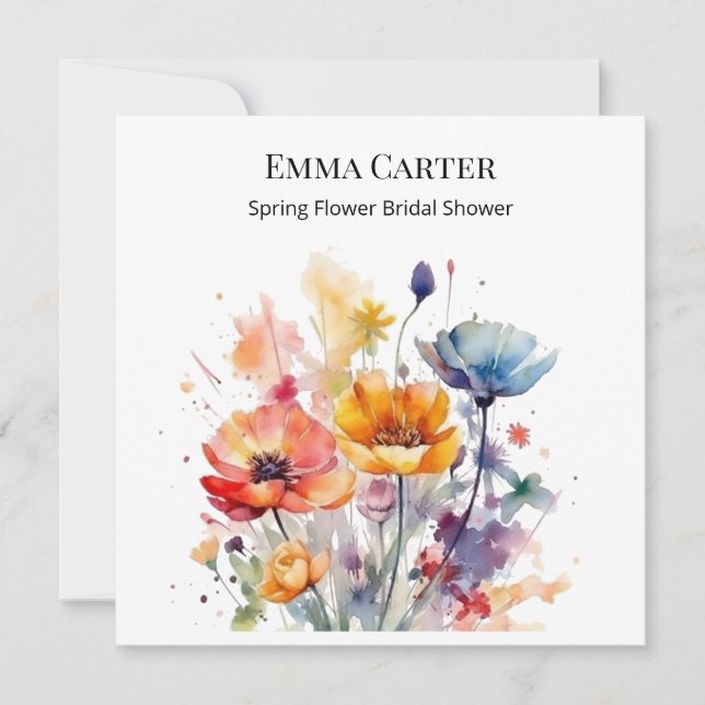 Sinfonia de flor selvagem: Primavera aquarela colo (Frente)