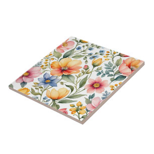 Sinfonia de Jardim de Primavera - Aquarela Wildflo