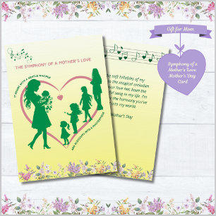 Sinfonia do Amor de uma Mãe Cartão do Dia das Mães