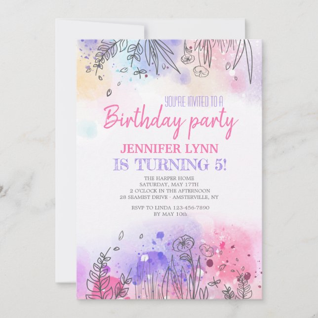 Sinfonia do convite da cor (Frente)