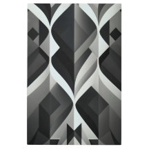 Sinfonia geométrica em preto e branco