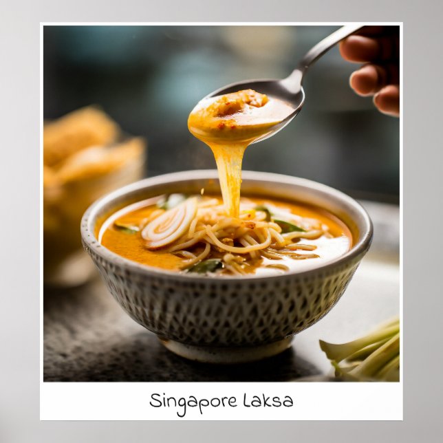 Singapura Laksa - Impressão de arquivamento (Frente)