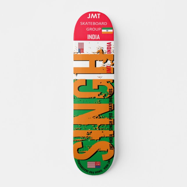 SINGH JMT INDIA 7, 3/4", skateboard Deck (Frente)