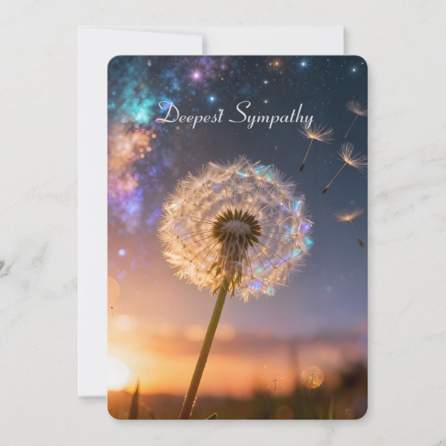 Single dandelion head with its seeds, sunset (Frente)