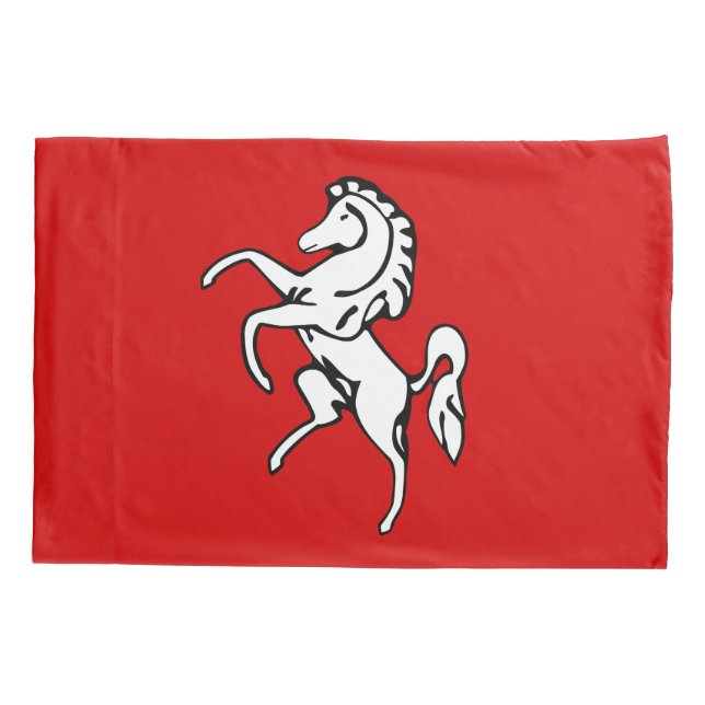 Single Pillowcase with flag of Kent, England (Verso)