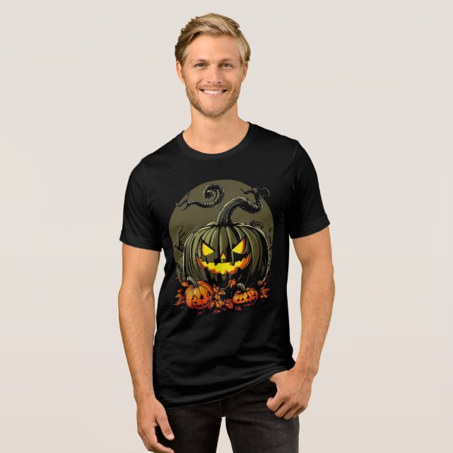 Sinister Pumpkin Trio Halloween Artwork (Frente Completa)