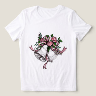 Sinos de Casamento Rosa Personalizados no Verso