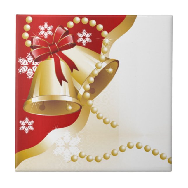 Sinos Dourados de Natal decorativos (Frente)