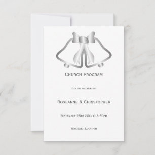 Sinos E Fita Do Programa De Casamento De Prata