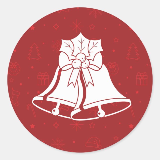 SINOZINHOS DE PRATA / Adesivos de Natal (Frente)