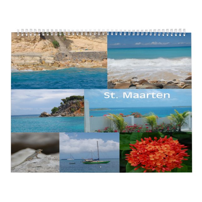 Sint Maarten - Rua. Martin, calendário de 12 meses (Capa)