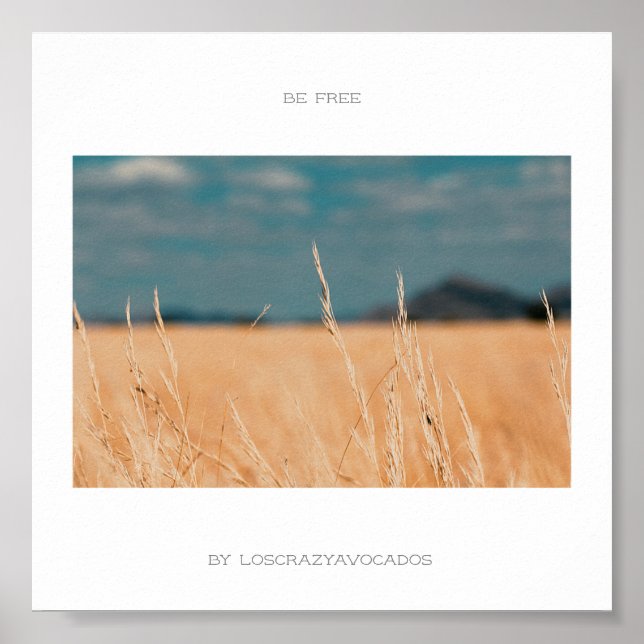 Sinta-se livre, Ouro Savannah Grass, África Poster (Frente)