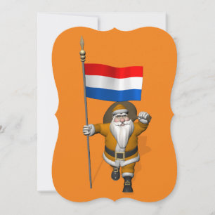 Sinterklaas Com Sinal Dos Países Baixos
