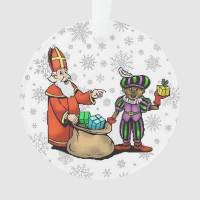 Sinterklaas e Ornamento de Piet (Frente)