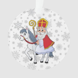 Sinterklaas e seu Ornamento Cavalo Branco