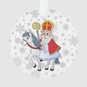 Sinterklaas e seu Ornamento Cavalo Branco