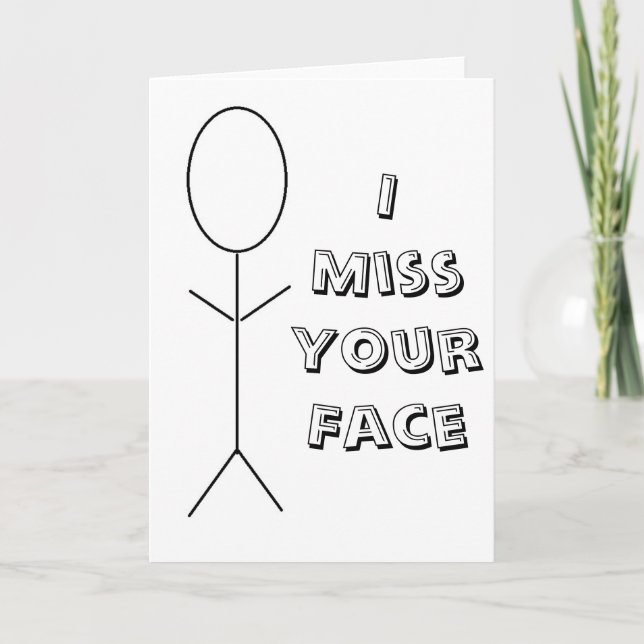 Sinto Falta Do Seu Cartão De Rosto (Frente)