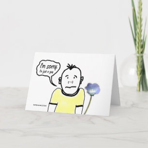 Sinto muito - Cara de desenho - Cartão