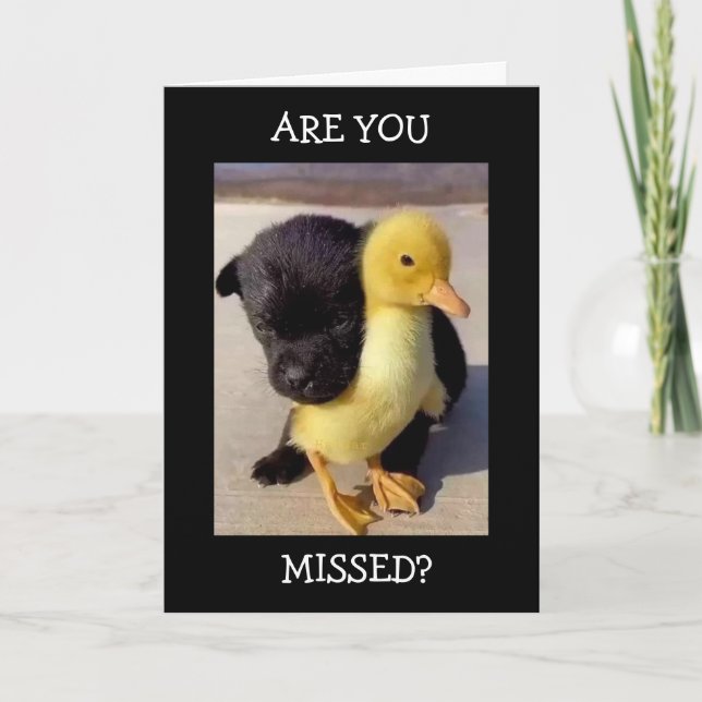 SINTO SUA FALTA A CADA MINUTO, HORA E DIA! CARTÃO (Frente)