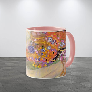 Sip com sofisticação: Arte de Klimt em uma caneca