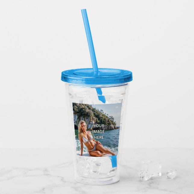 SIP! 🥤 Copo de Acrílico Personalizado com Design  (Gelo frontal)