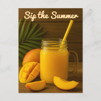 Sip the Summer - Cartão postal de suco de manga