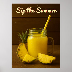 Sip the Summer - Impressão de Arroz de Abacaxi