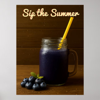 Sip the Summer - Refrescando o Poster de suco de m