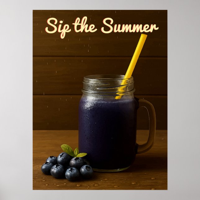 Sip the Summer - Refrescando o Poster de suco de m (Frente)