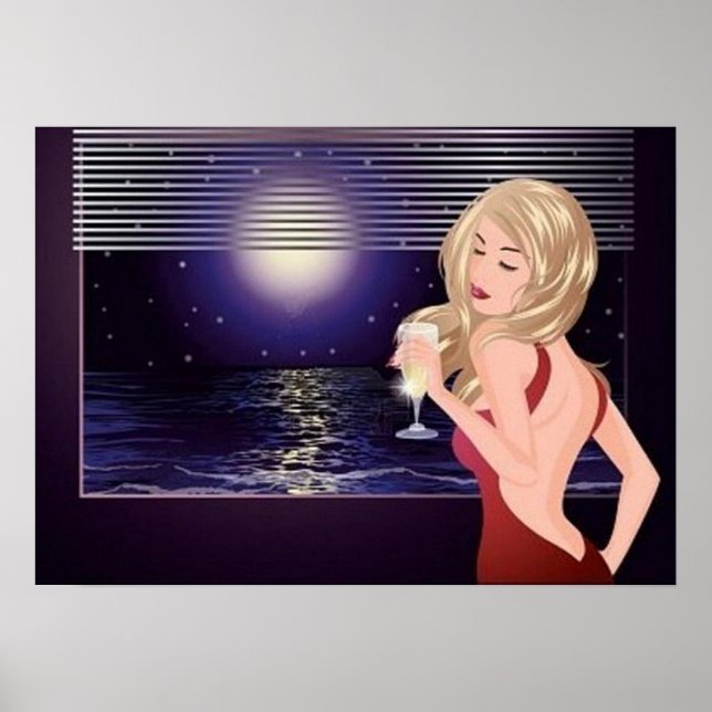 Siping in the Moonlight Away - Poster (Frente)