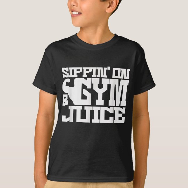 Sippin No Sumo De Gym - Camisas De Trabalho De Men (Frente)