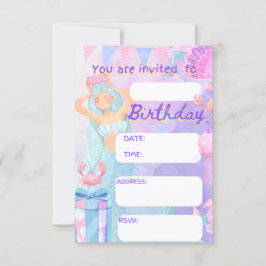 sirena, criada pela família, convite de festas de 