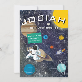 Sistema Solar, Convite de aniversário Astronauta