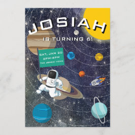 Sistema Solar, Convite de aniversário Astronauta