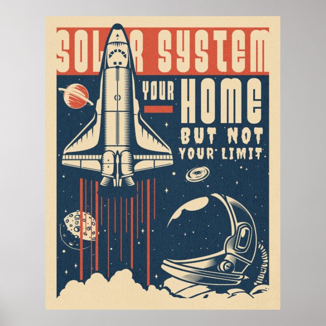 Sistema Solar seu poster doméstico (Frente)
