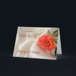 Sister-in-Law, um cartão de aniversário com uma ro<br><div class="desc">Um delicado rosa pálido rosa se aproximou. Um belo cartão de aniversário que você pode personalizar para transmitir seus próprios sentimentos.</div>