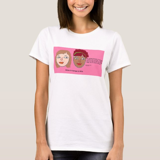 Sisters N-Courage (c) 2016 Camisa do pescoço V mai (Frente)