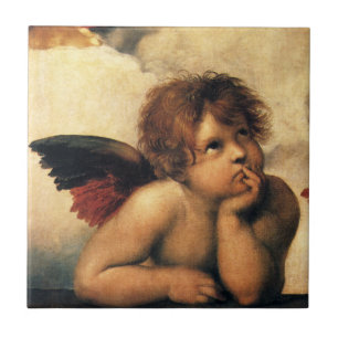 Sistine Madonna Angels por Raphael Sanzio
