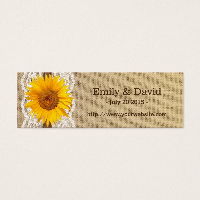 Site de Casamento Country Sunflower Lace & Burlap (Frente)