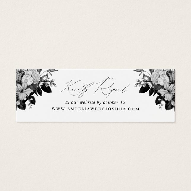 Site de Casamento Floral de Chic Industrial RSVP W (Frente)
