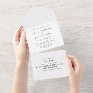 Site de casamento minimalista simples endereçado a