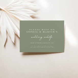 Site de Casamento Online do RSVP Verde da Modern S