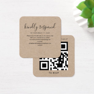 Site de Casamento RSVP de Código QR Elegante Moder