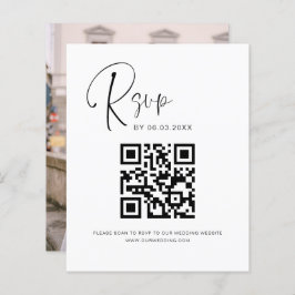 Site de Foto de Casamento RSVP de Código QR de Orç