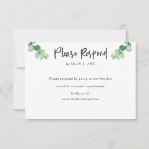 Site on-line do RSVP de Casamento Eucalyptus Elega